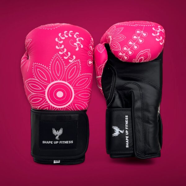 Floral-Pink Knockout Boxing Gloves - Image 3