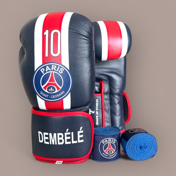 Paris Saint-Germain Dembélé Limited Edition Boxing Gloves & Wraps Set - Image 2