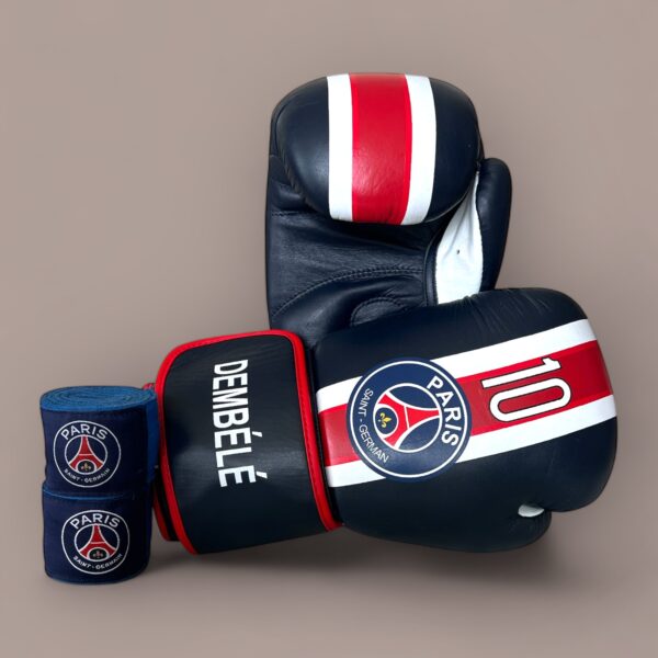 Paris Saint-Germain Dembélé Limited Edition Boxing Gloves & Wraps Set - Image 4