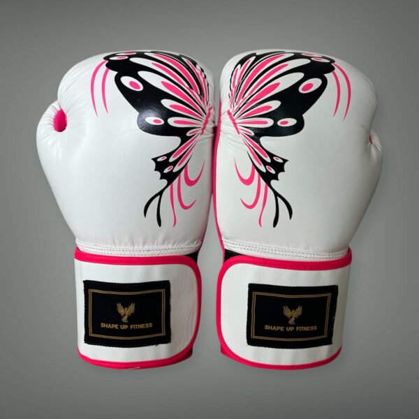 Butterfly Strike White – Premium Genuine Leather Boxing Gloves